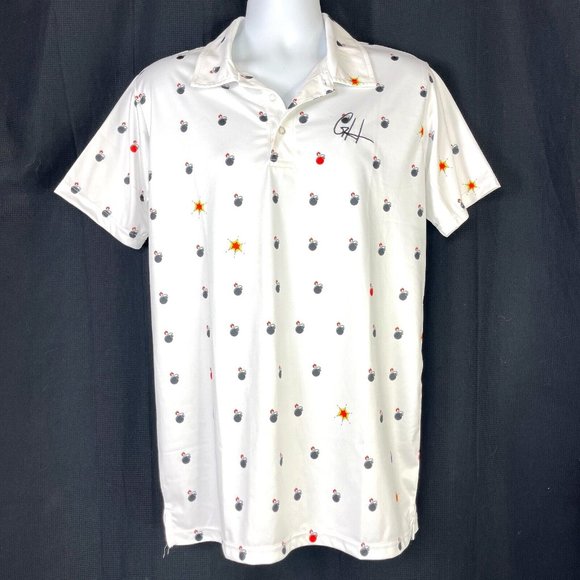 Gas House Golf Exploding Bombs M Shirt size Medium 42x31 Performance Polo - Picture 2 of 5